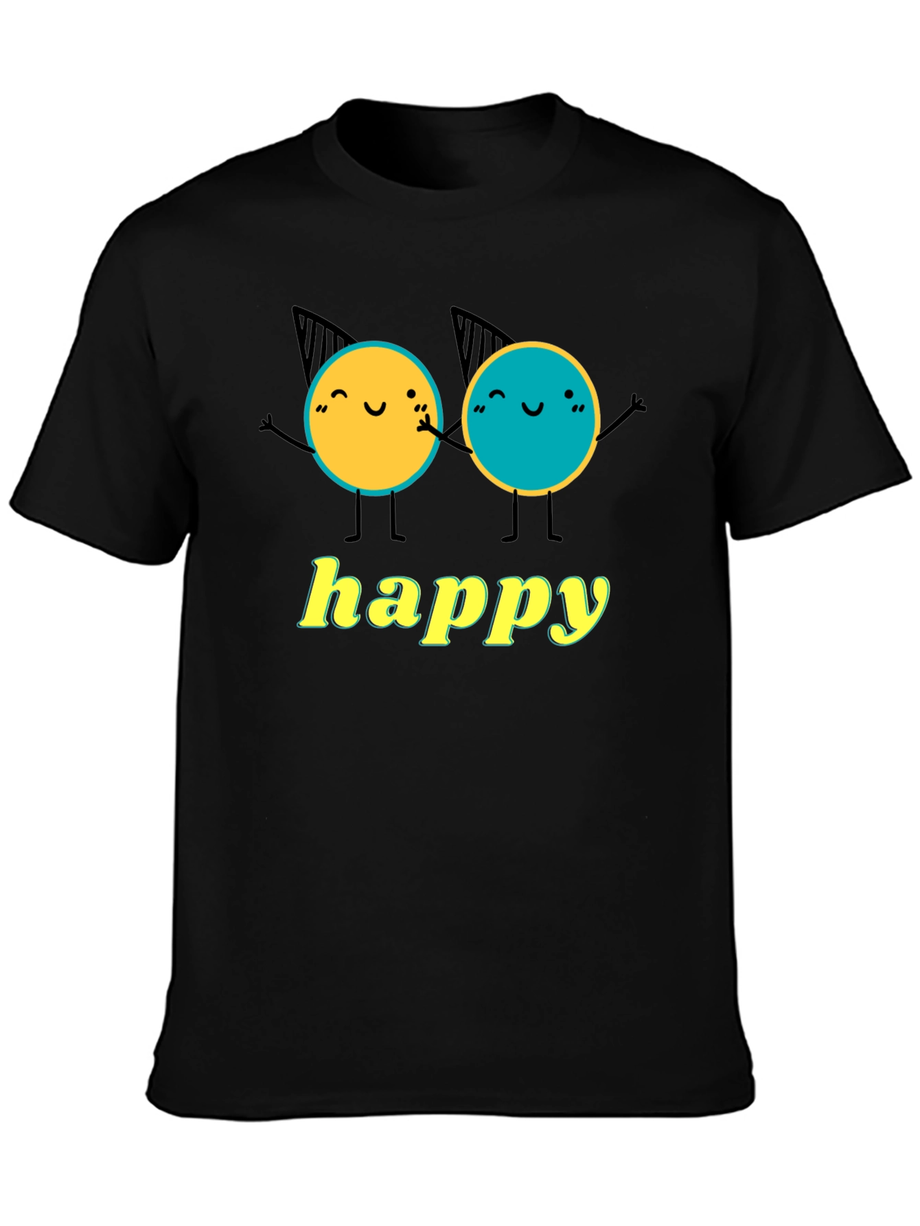 Happy Character Graphic T-Shirt