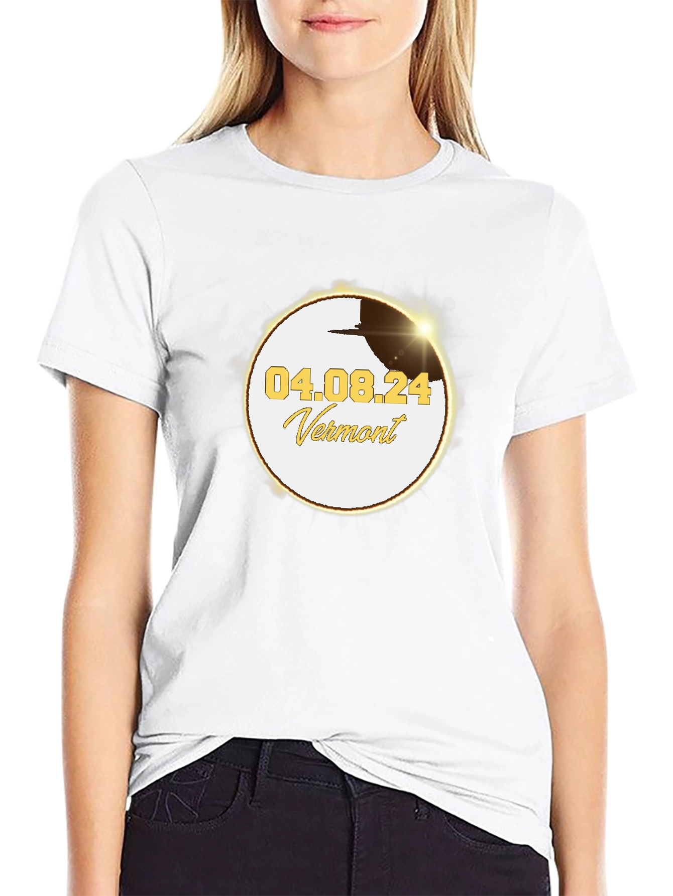 Total Solar Eclipse Vermont April 8 2024 T-Shirt