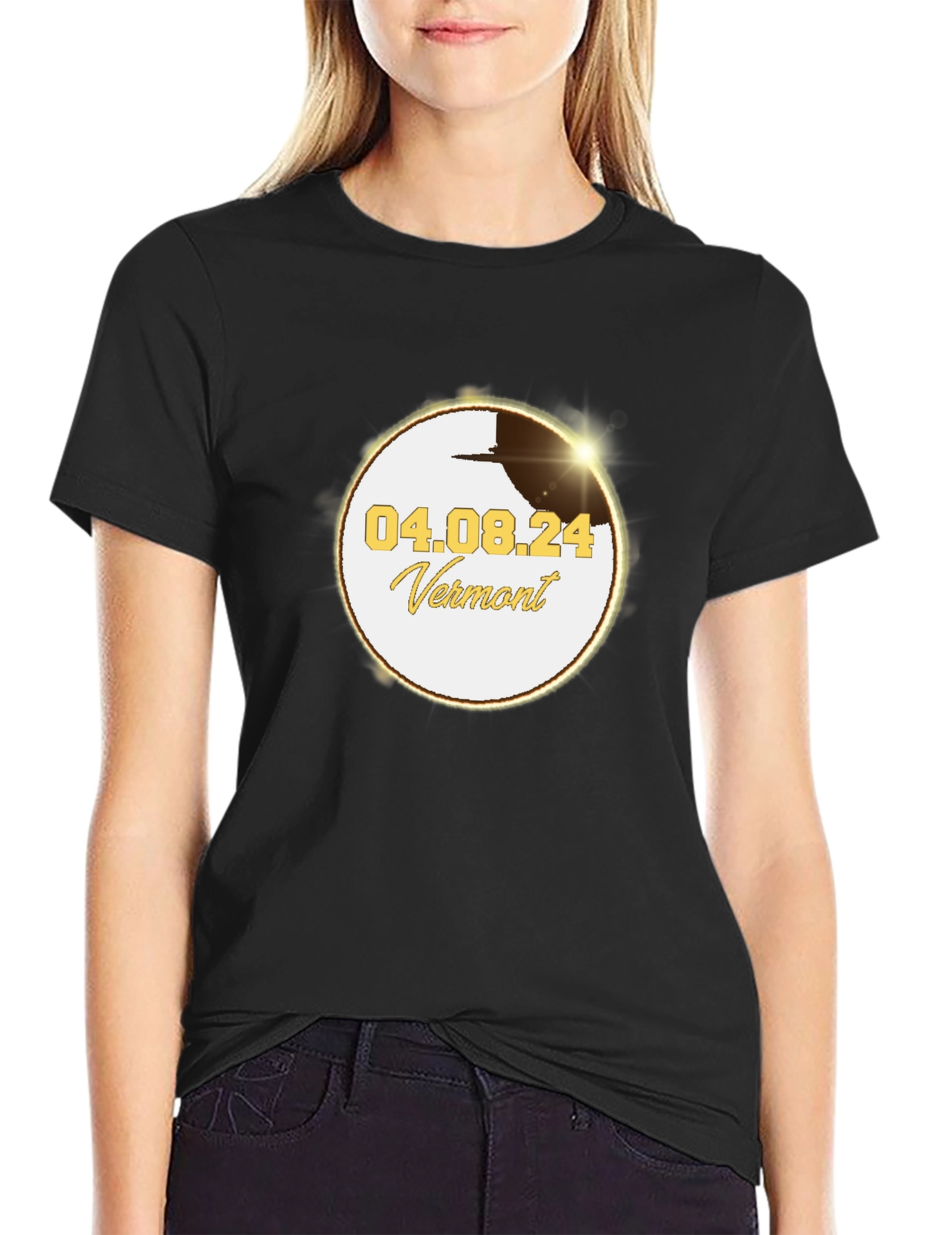Total Solar Eclipse Vermont April 8 2024 T-Shirt