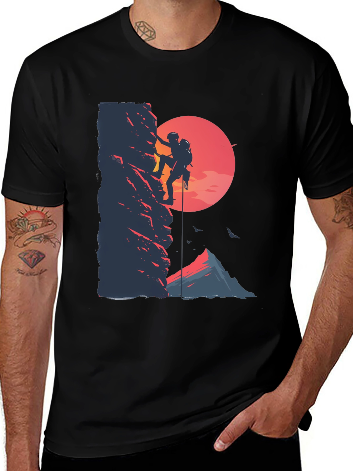 Rock Climbing Graphic Tee - Adventure Shirt