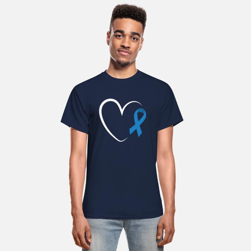 Diabetes Awareness Heart Blue Ribbon
