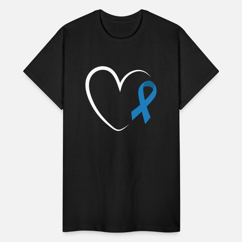 Diabetes Awareness Heart Blue Ribbon