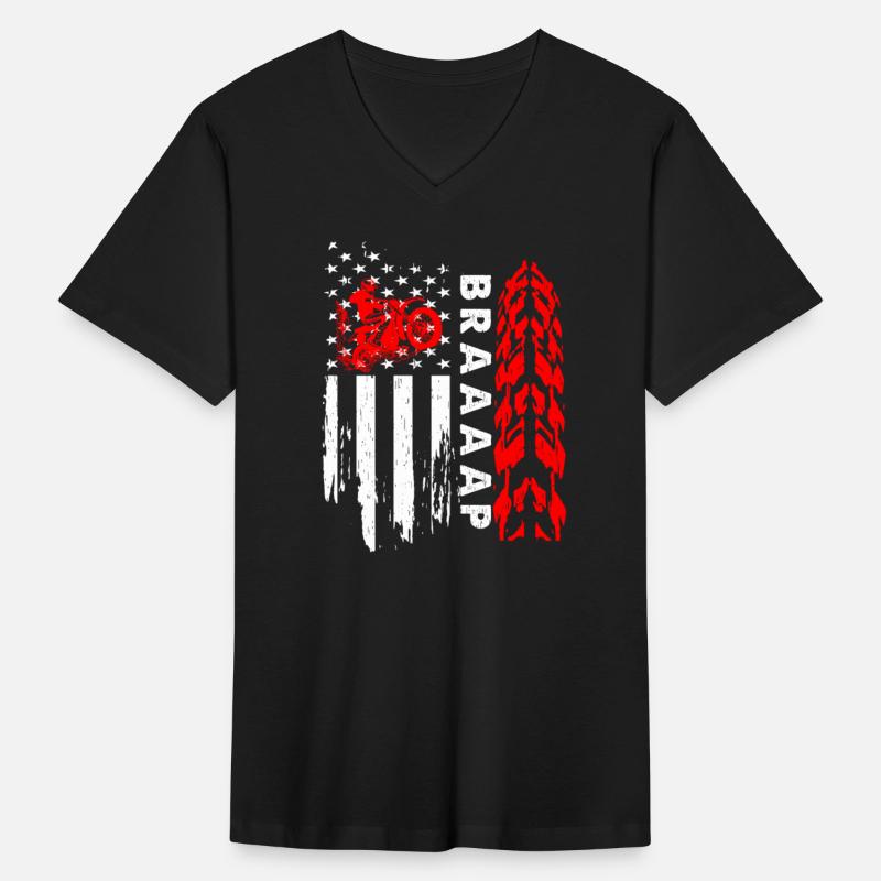 Dirt Bike American Flag Motocross 4th of July Gift