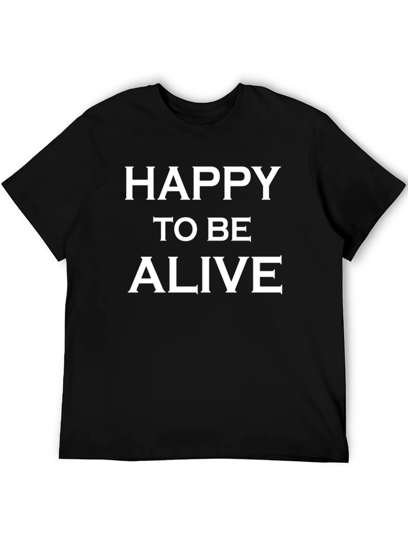 Happy to Be Alive Graphic Tee - Black