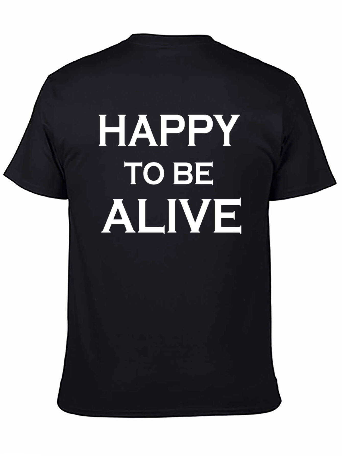 Happy to Be Alive Graphic Tee - Black