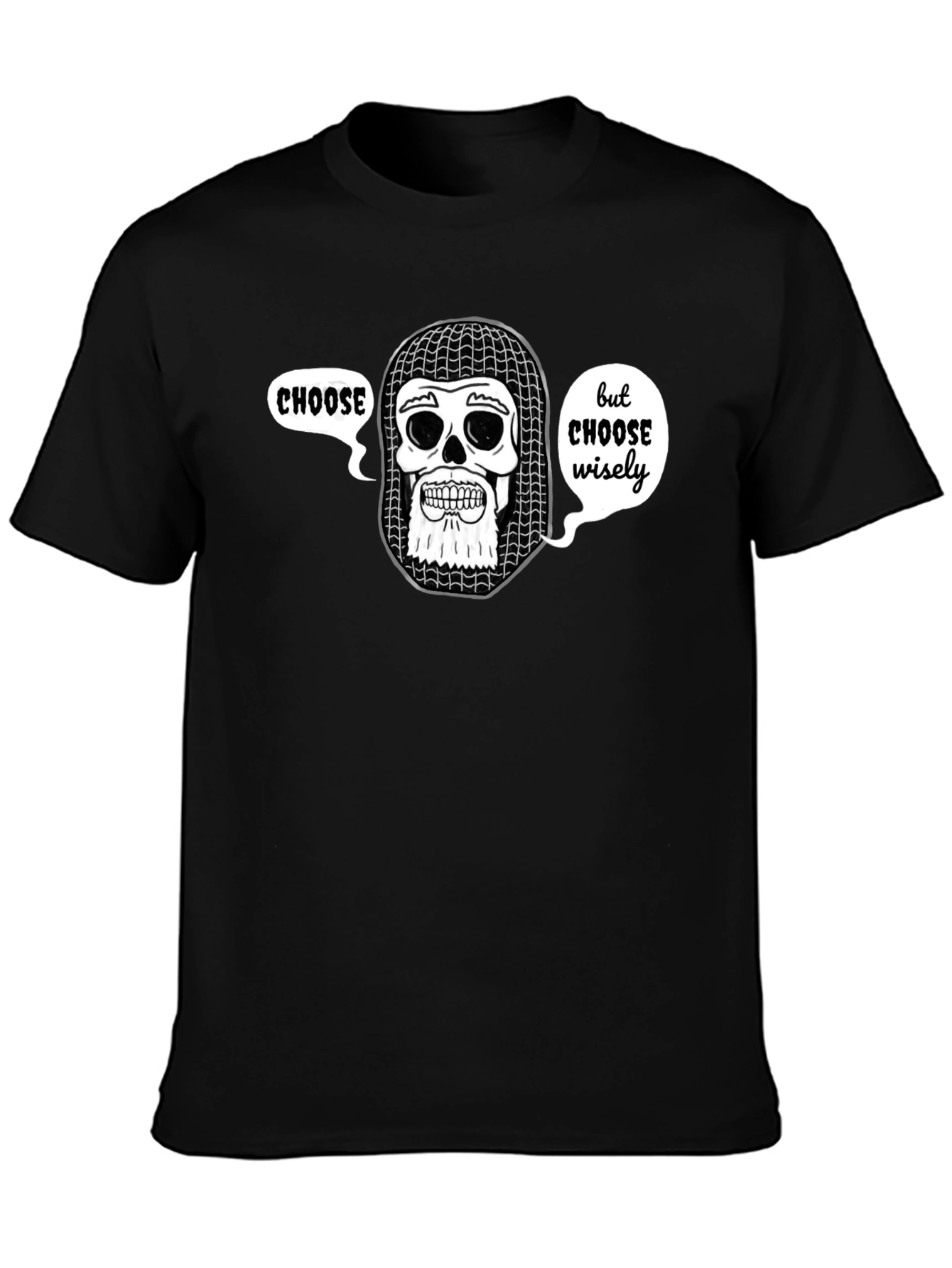 Choose Wisely T-Shirt - Funny Skeleton Knight Tee