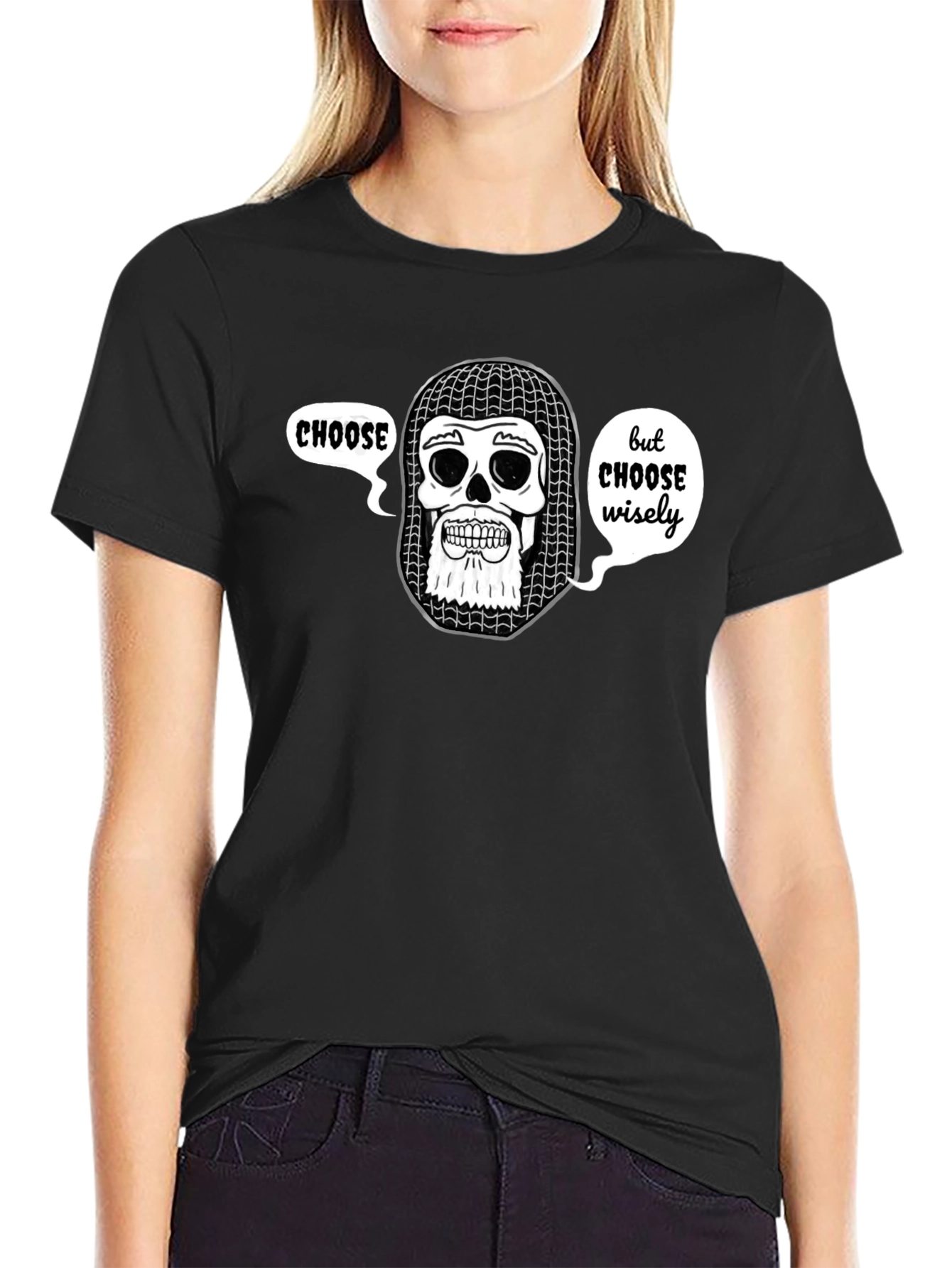 Choose Wisely T-Shirt - Funny Skeleton Knight Tee