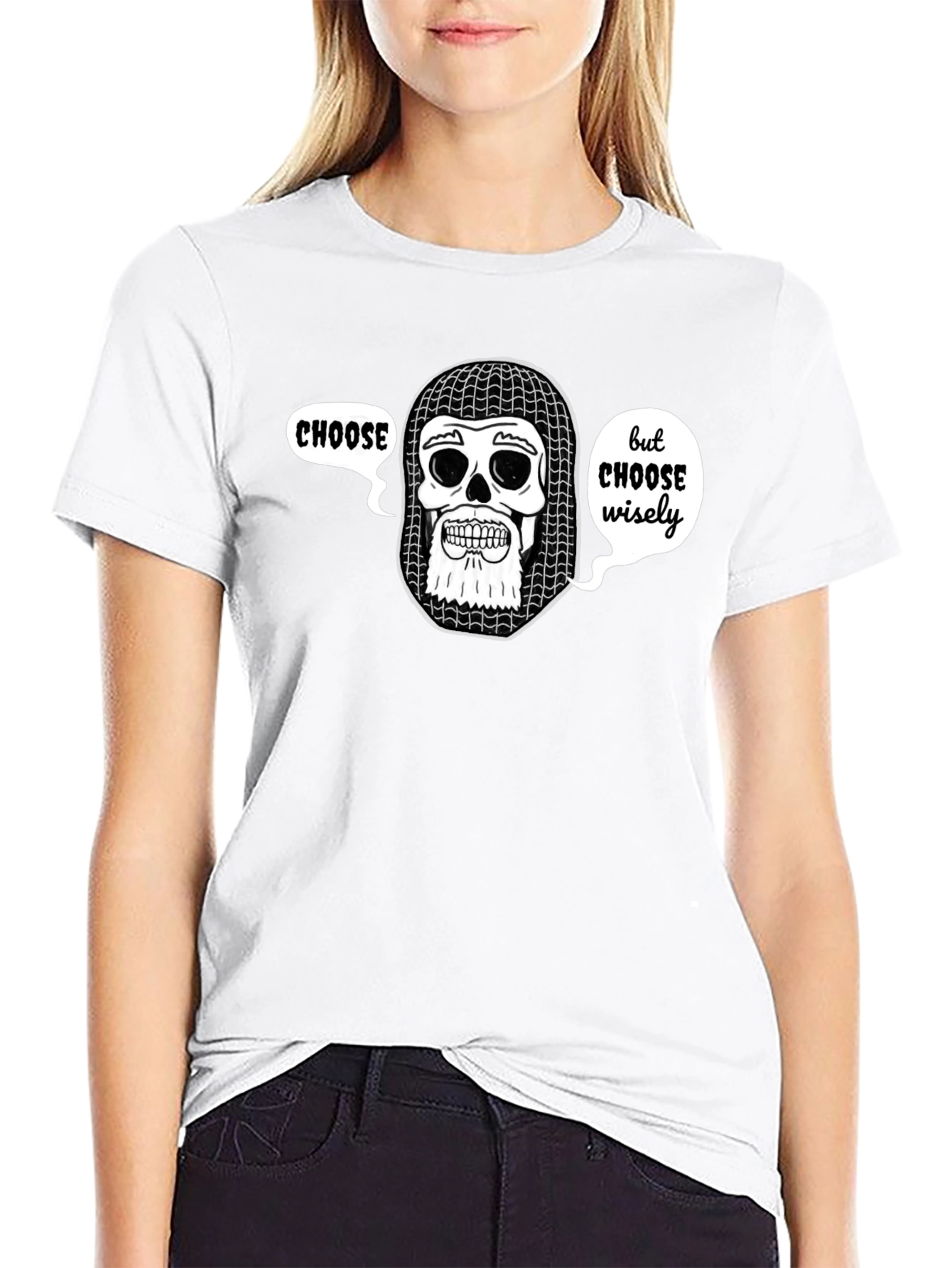 Choose Wisely T-Shirt - Funny Skeleton Knight Tee