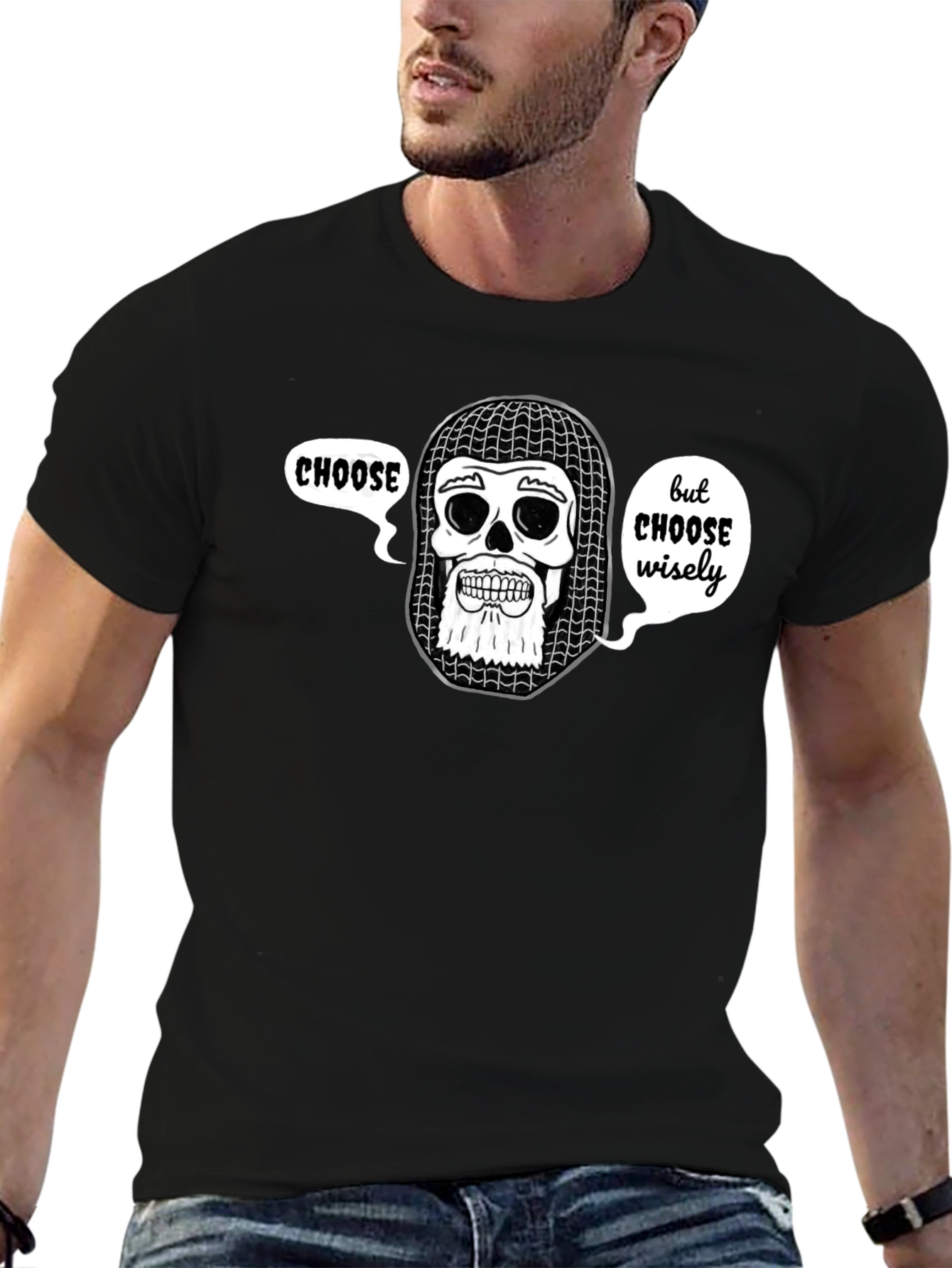 Choose Wisely T-Shirt - Funny Skeleton Knight Tee