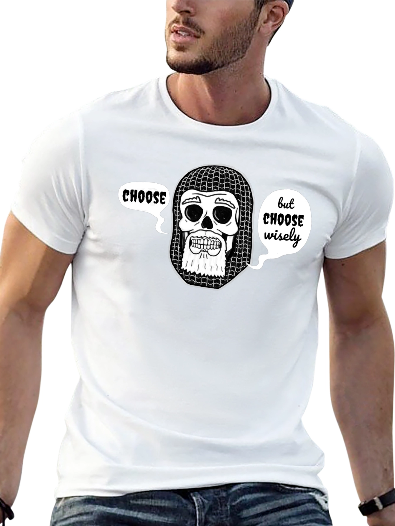 Choose Wisely T-Shirt - Funny Skeleton Knight Tee