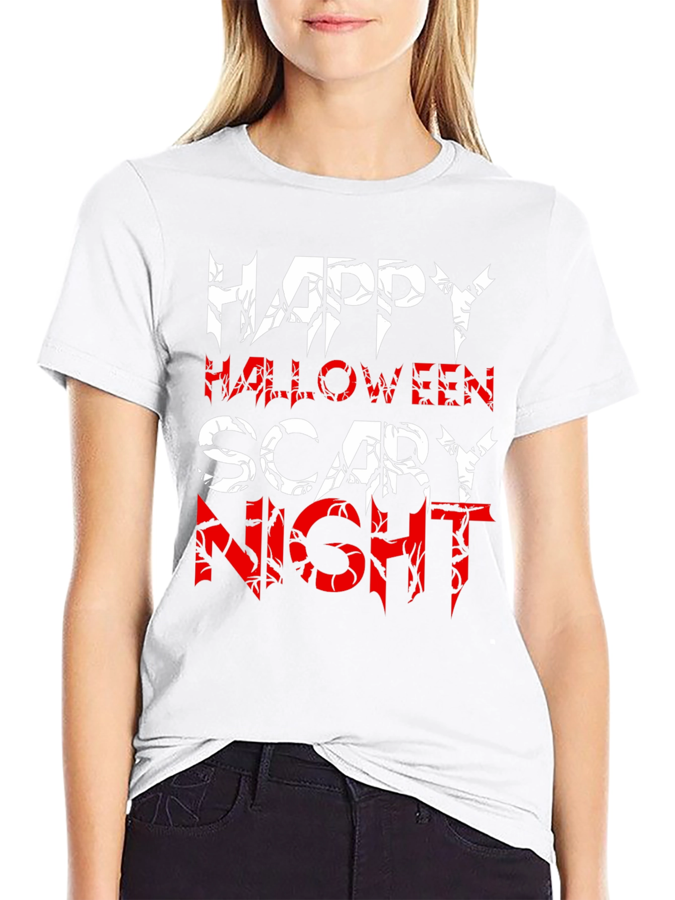 Happy Halloween Scary Night Black T-Shirt