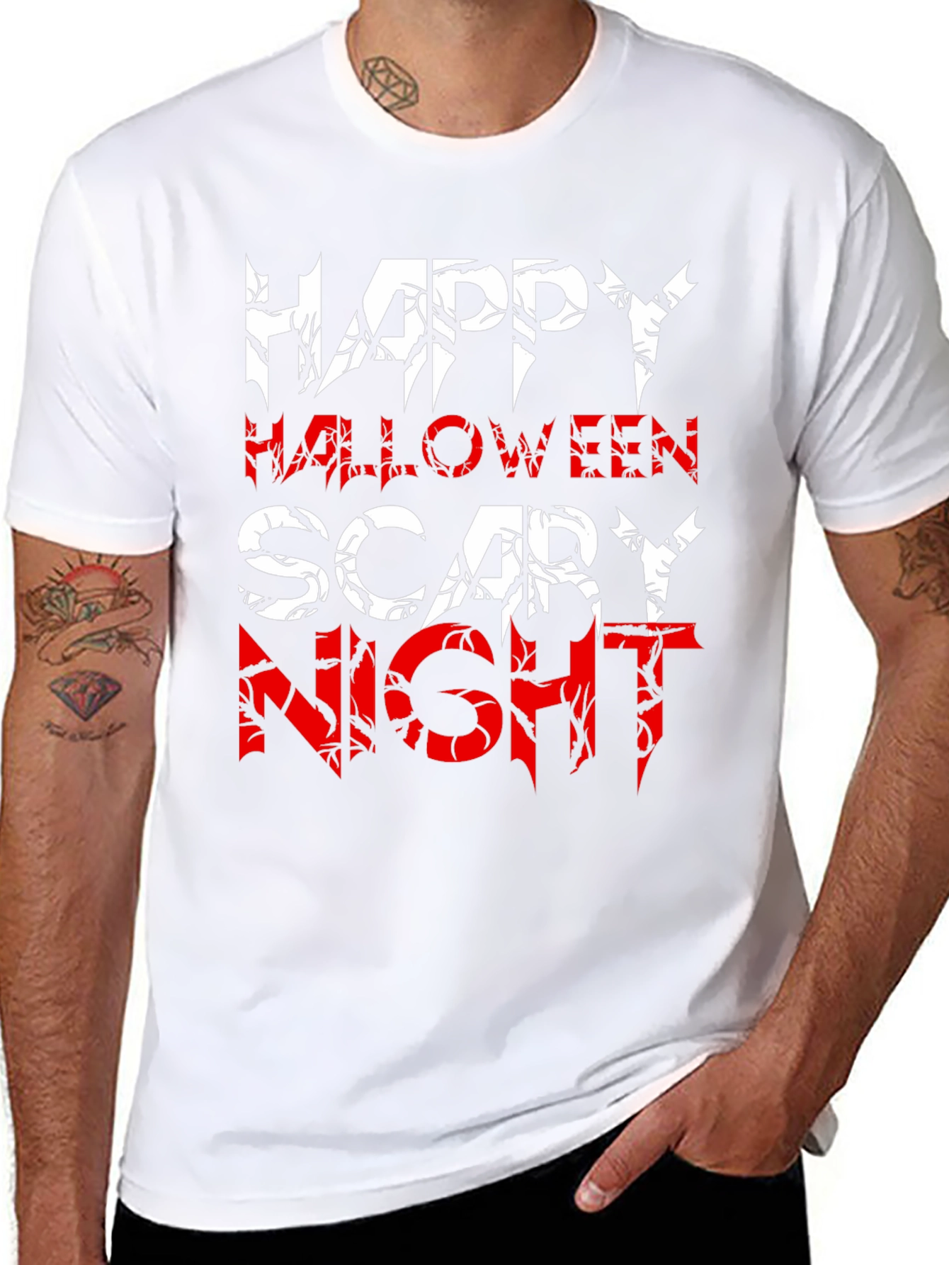 Happy Halloween Scary Night Black T-Shirt