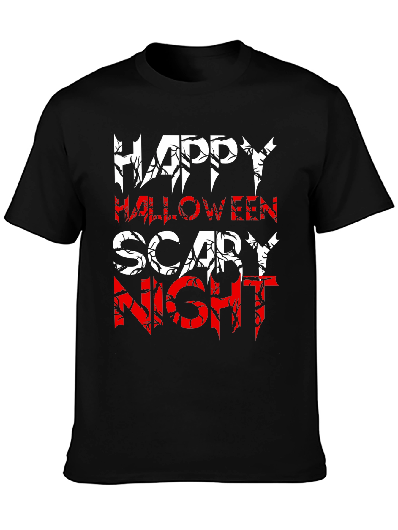 Happy Halloween Scary Night Black T-Shirt