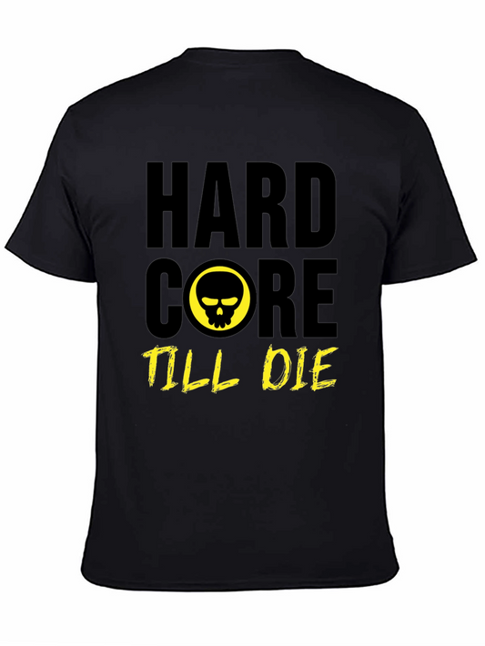 Hardcore Till Die Graphic Tee - Skull Design