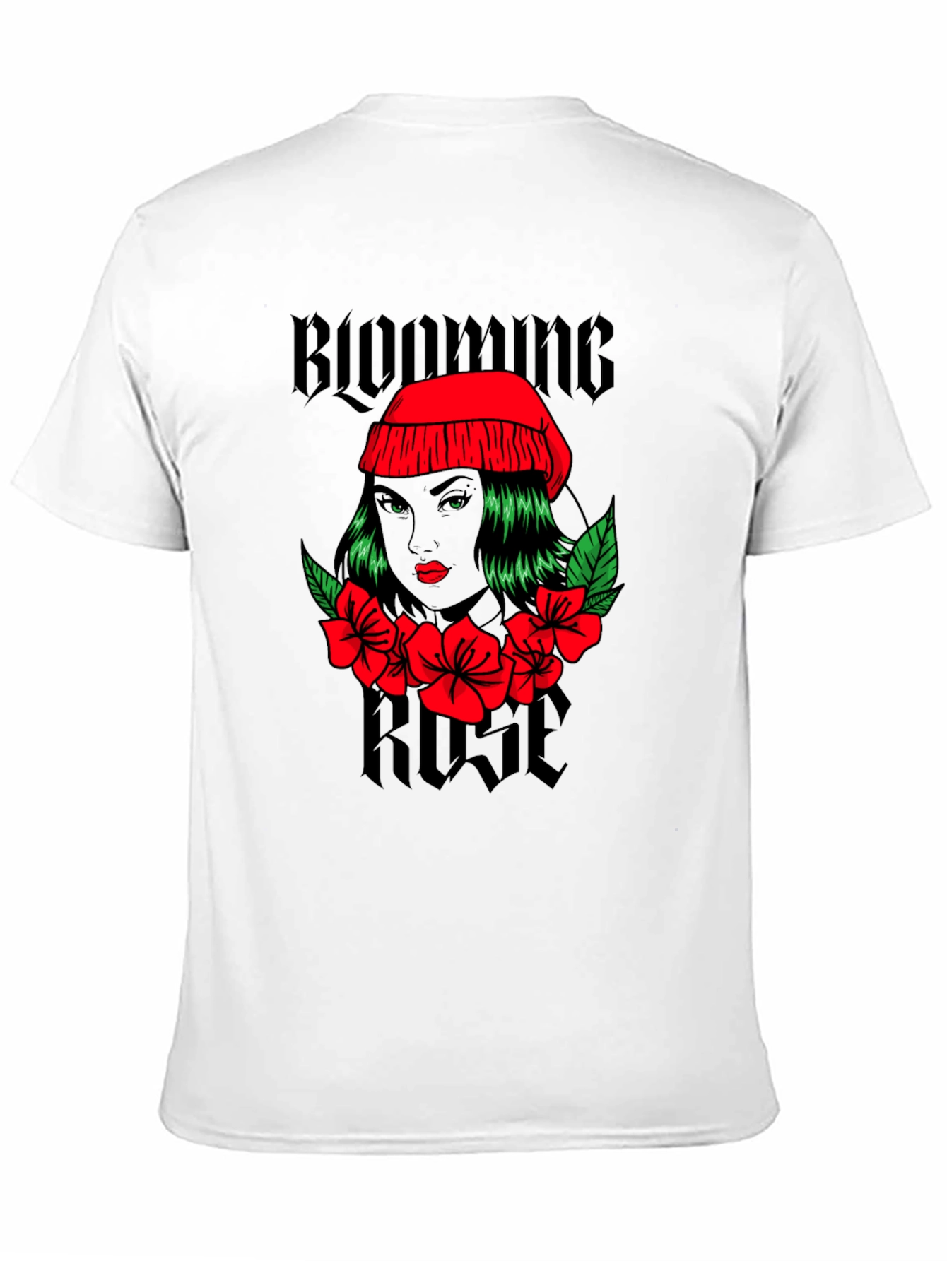 Blooming Rose Graphic Tee - Black Unisex T-Shirt