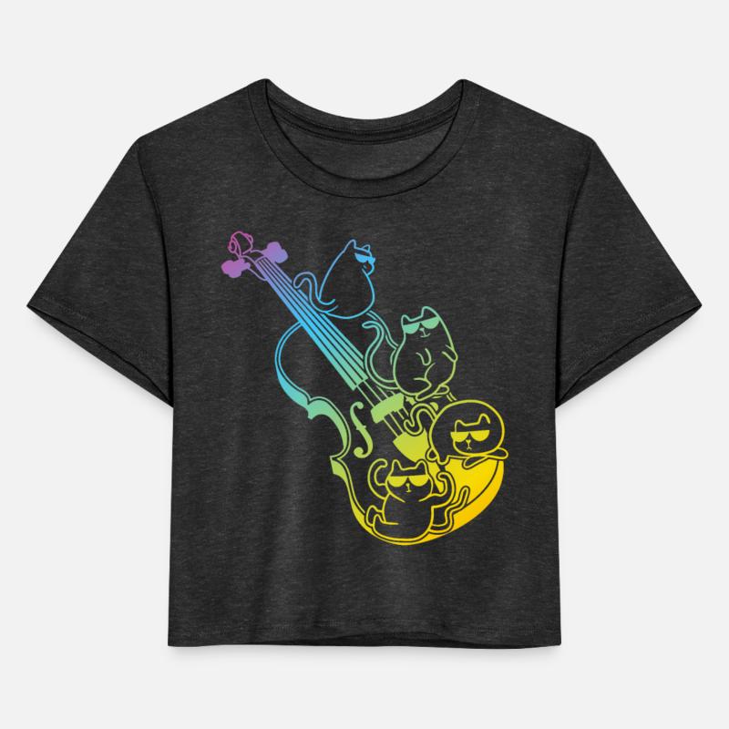 Double Bass Instrument With Cats - Double Bassist