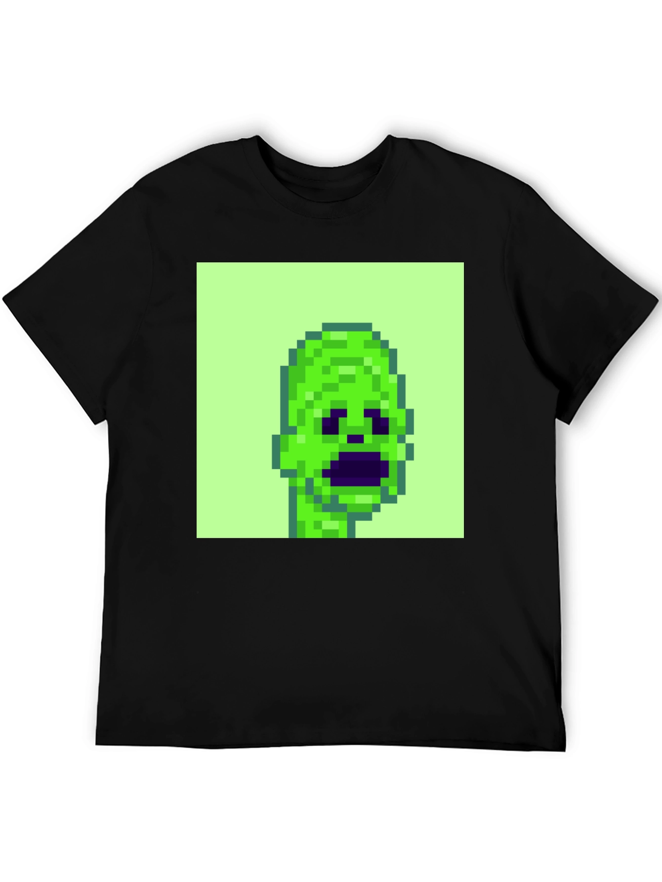 Pixelated Alien Graphic Tee - Black
