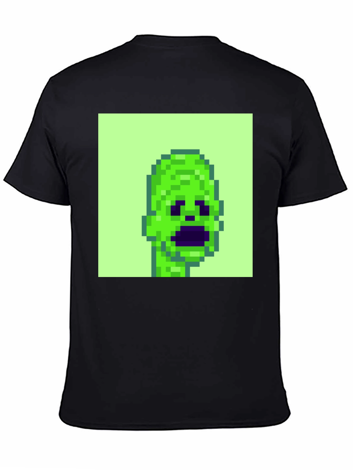 Pixelated Alien Graphic Tee - Black
