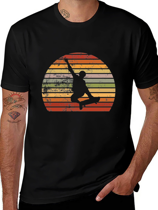 Retro Skateboarder Graphic Tee - Vintage Style