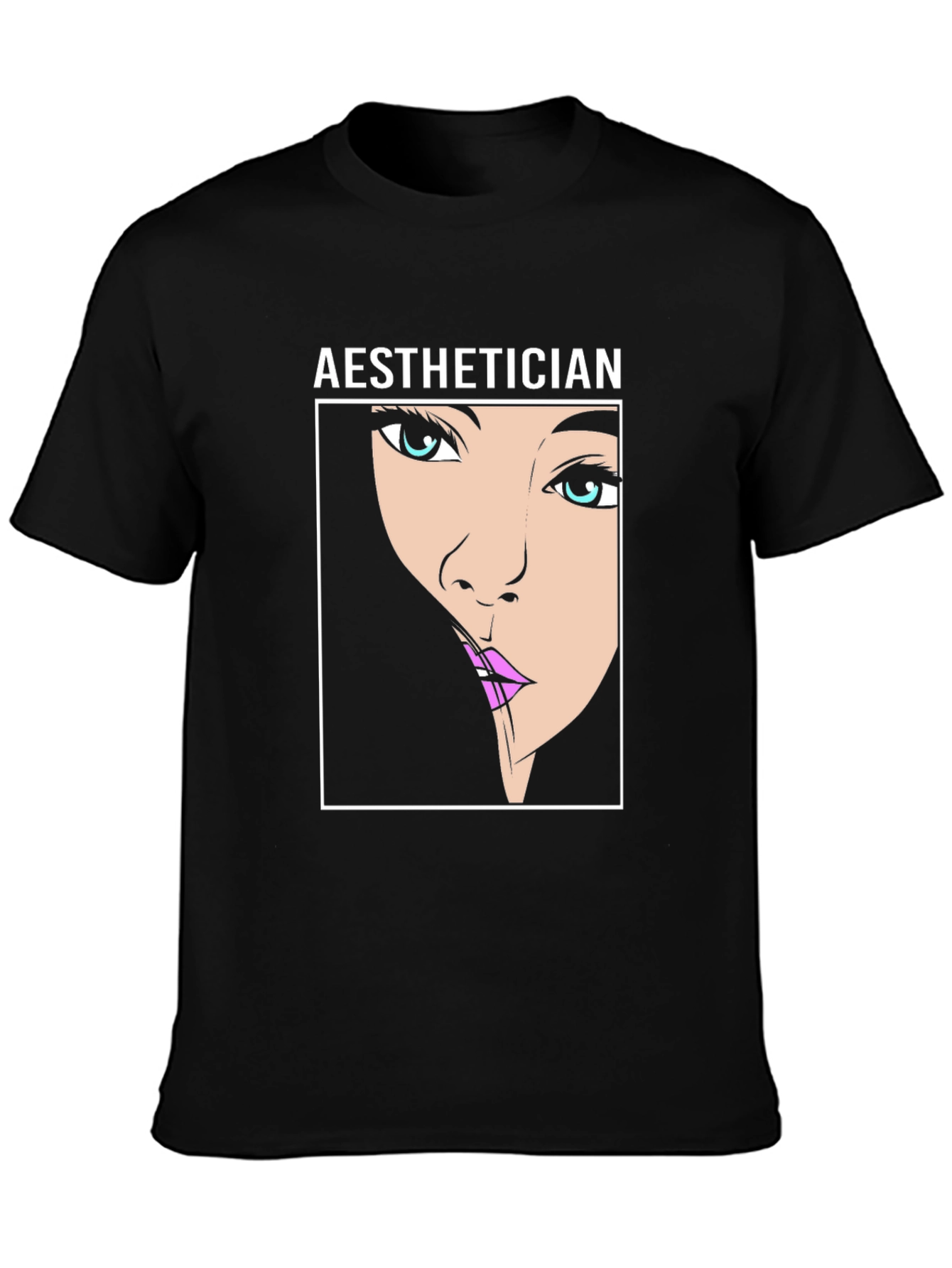 Aesthetician Cartoon Face T-Shirt