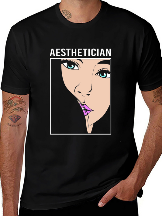 Aesthetician Cartoon Face T-Shirt