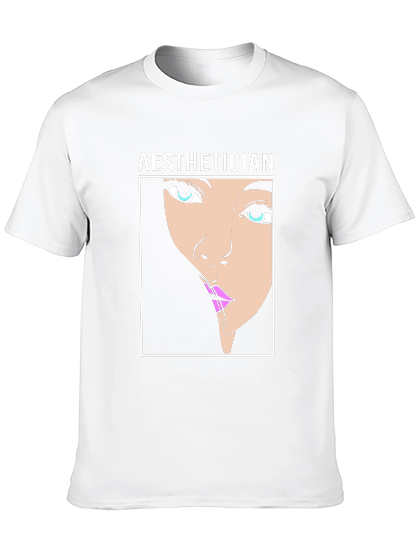 Aesthetician Cartoon Face T-Shirt