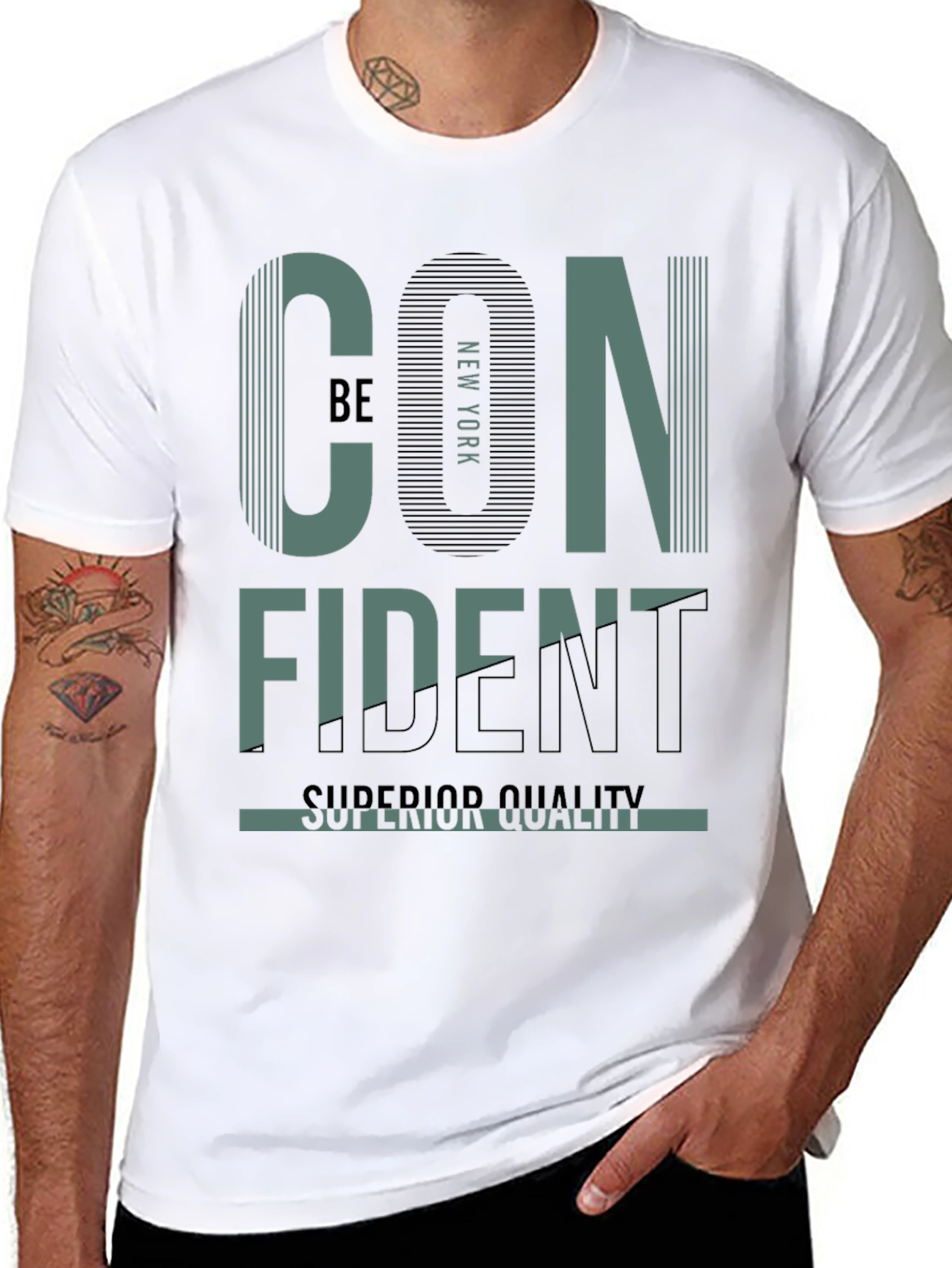 Confident New York Graphic Print Black T-Shirt