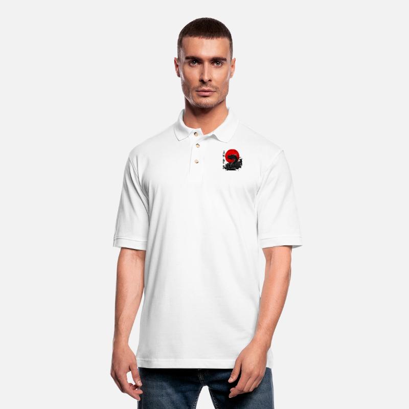 Dragon and crimson sun with ink japanese