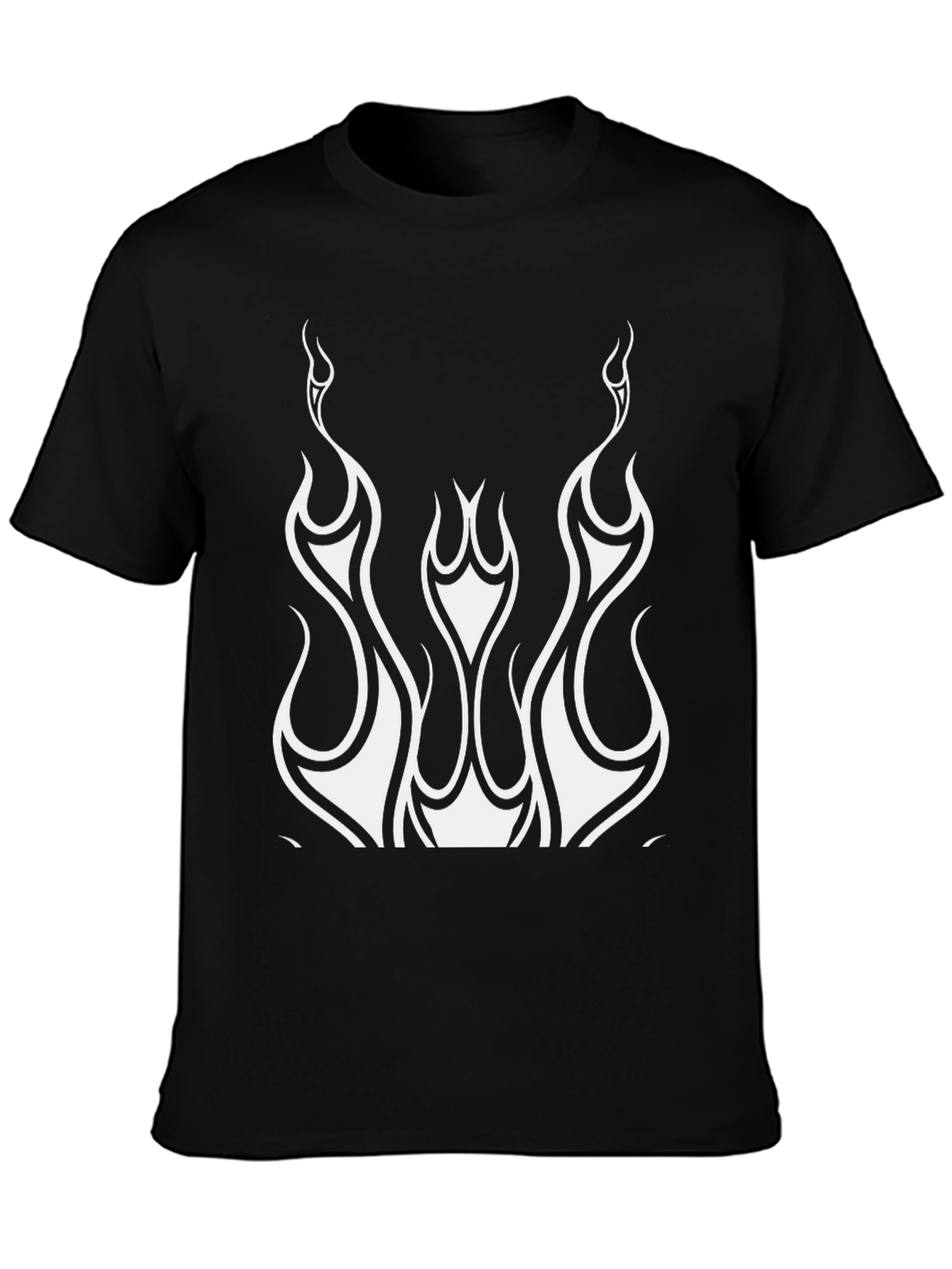 Flame Graphic Tee - Sleek Black Shirt