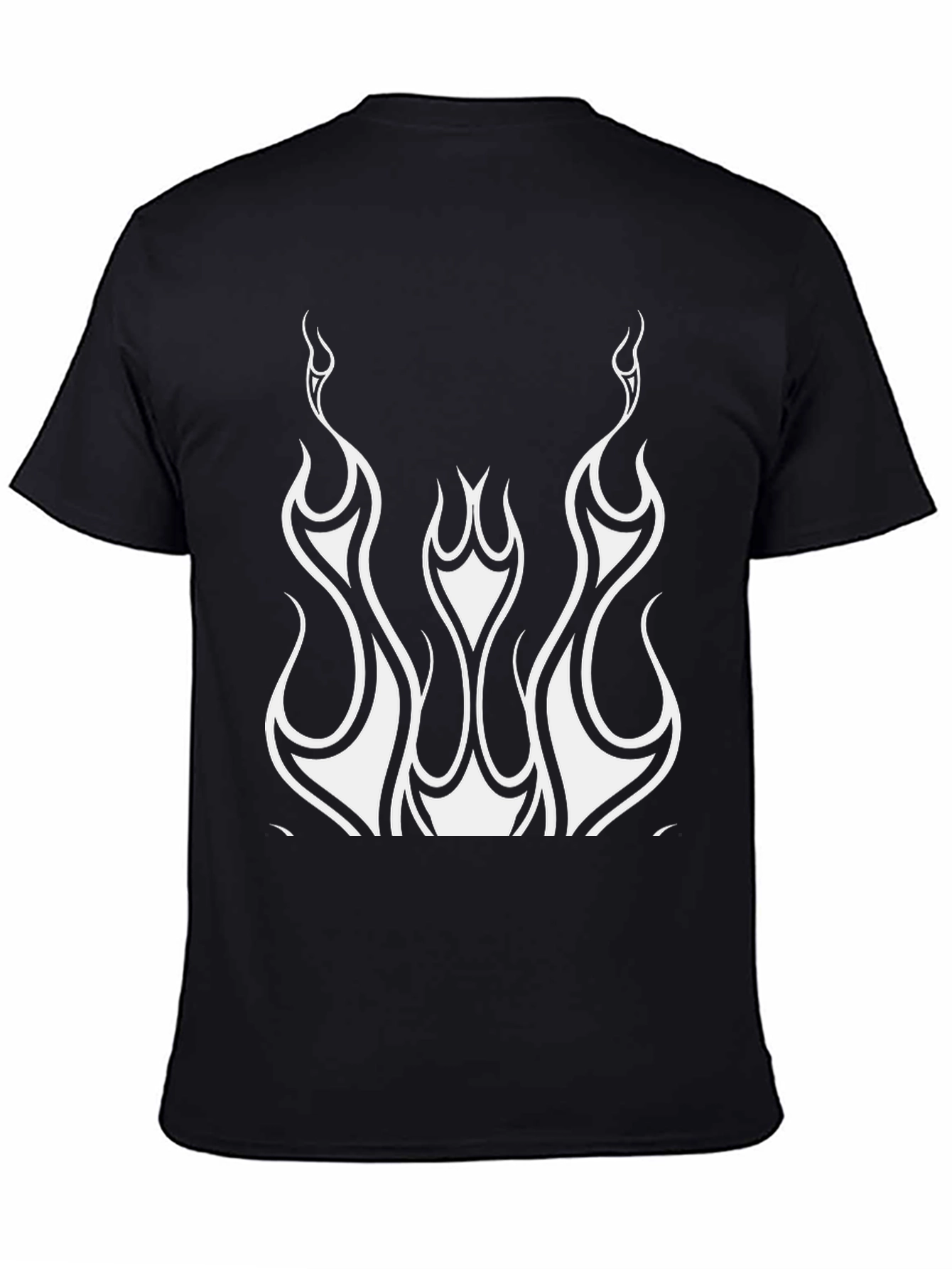 Flame Graphic Tee - Sleek Black Shirt