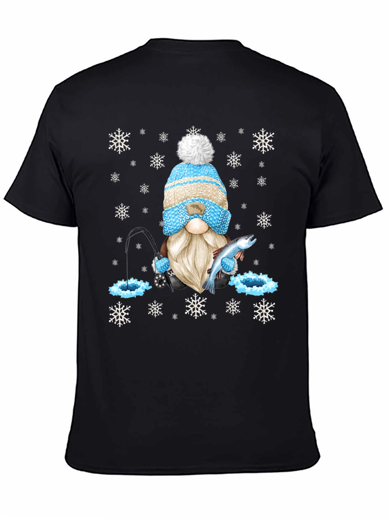 Winter Fishing Gnome T-Shirt
