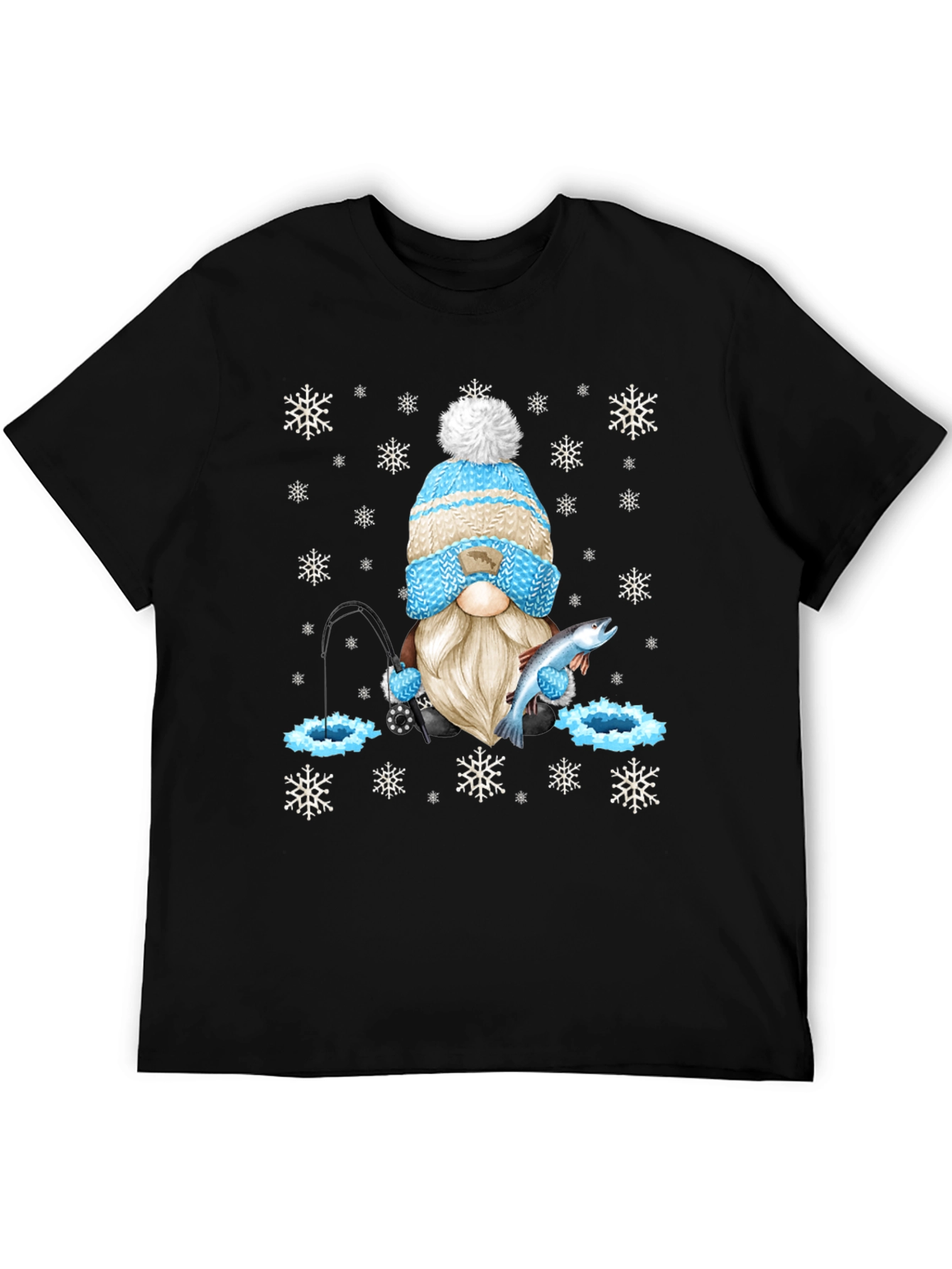Winter Fishing Gnome T-Shirt