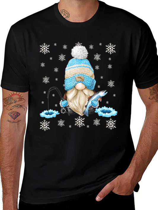 Winter Fishing Gnome T-Shirt