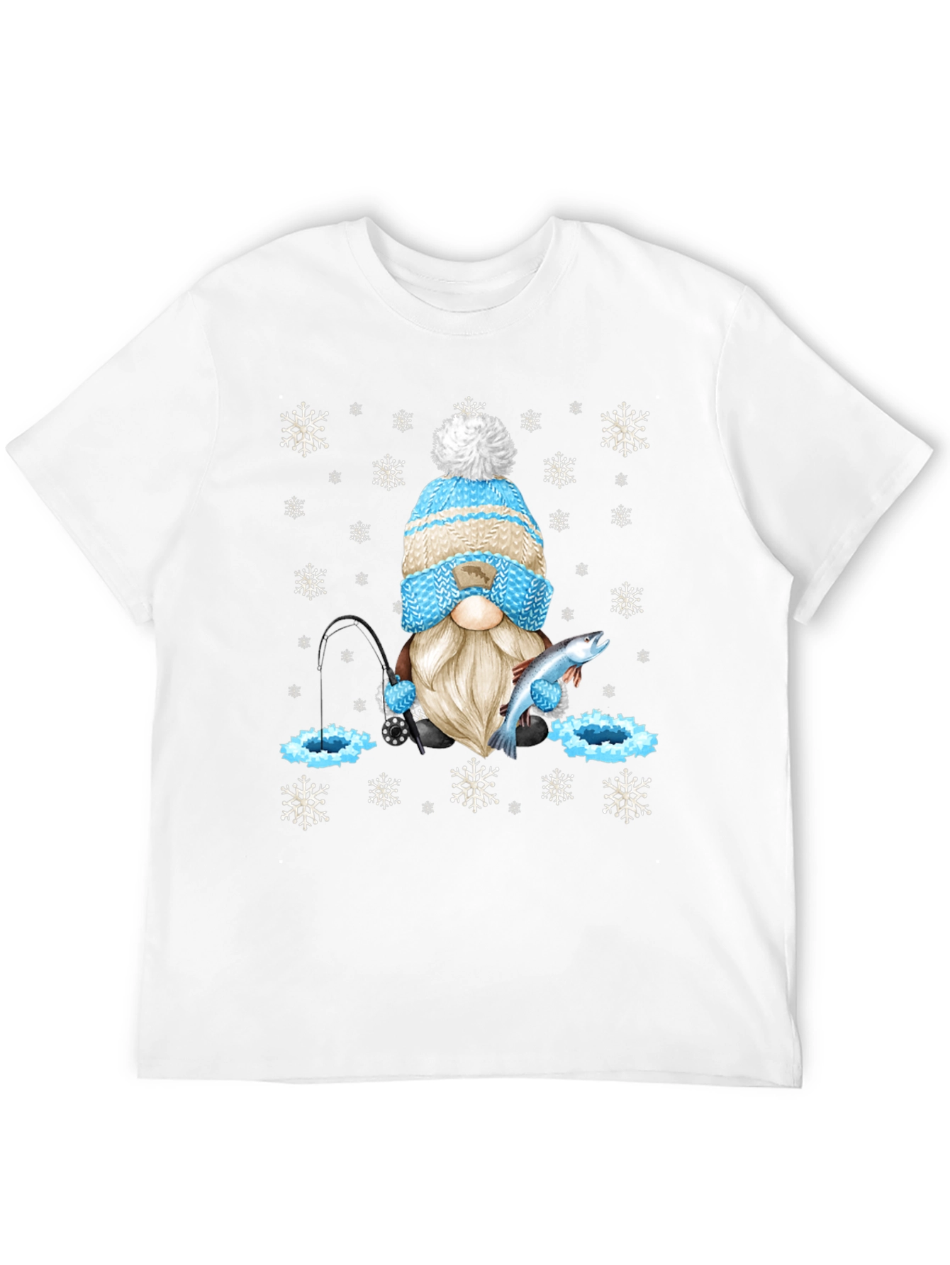Winter Fishing Gnome T-Shirt