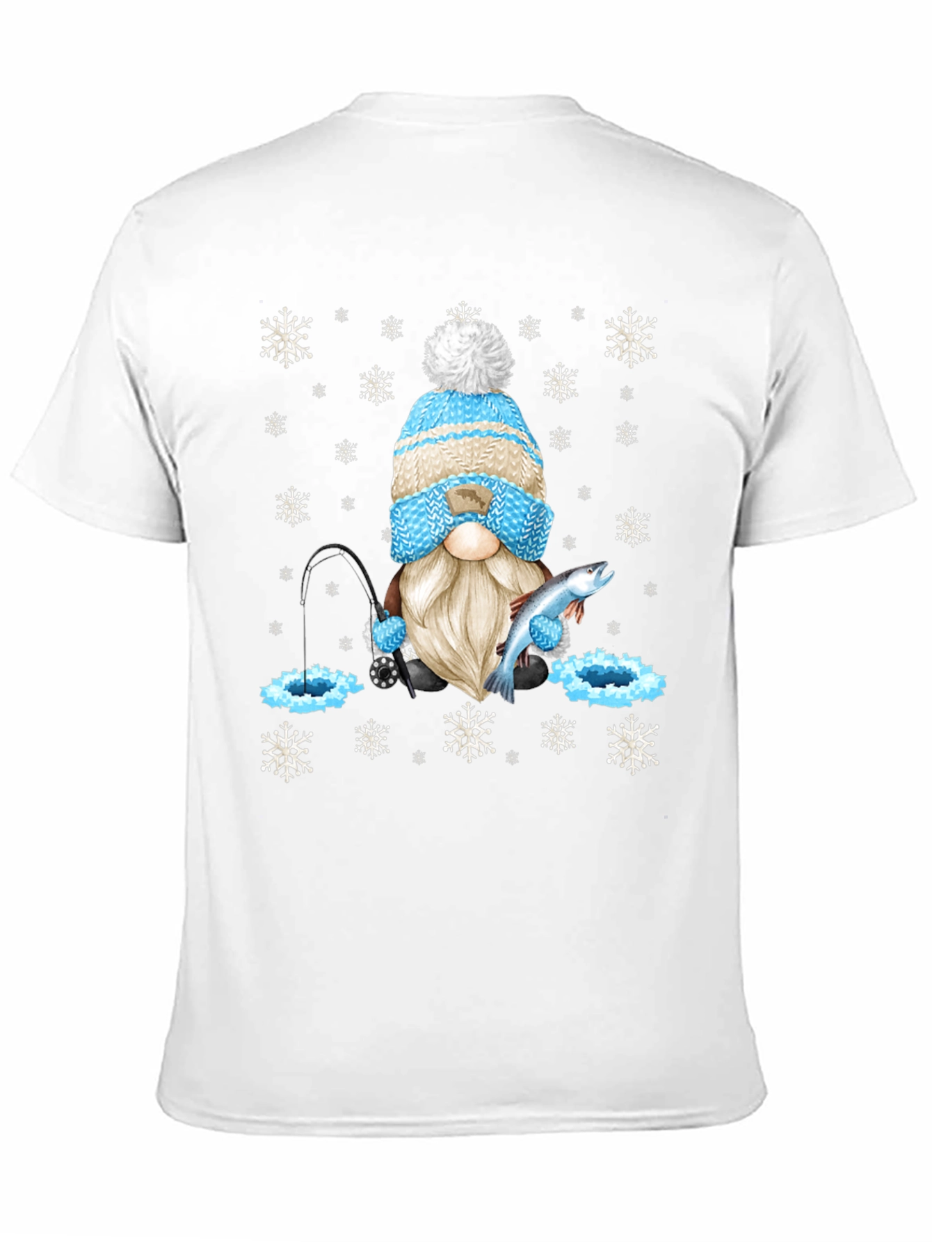 Winter Fishing Gnome T-Shirt