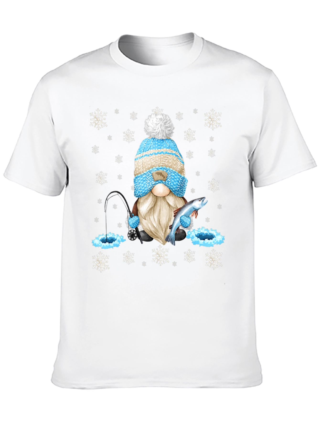 Winter Fishing Gnome T-Shirt