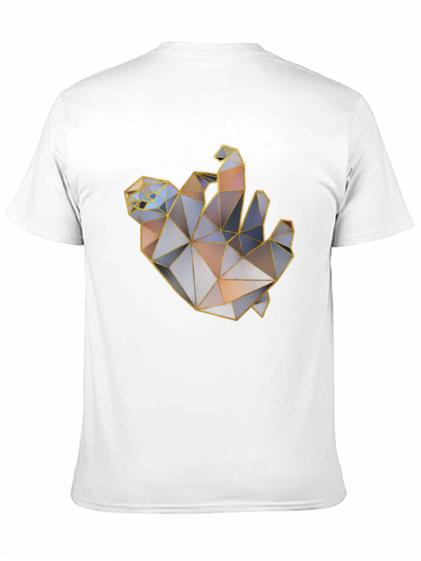 Geometric Hand Graphic Tee - Modern Art Shirt