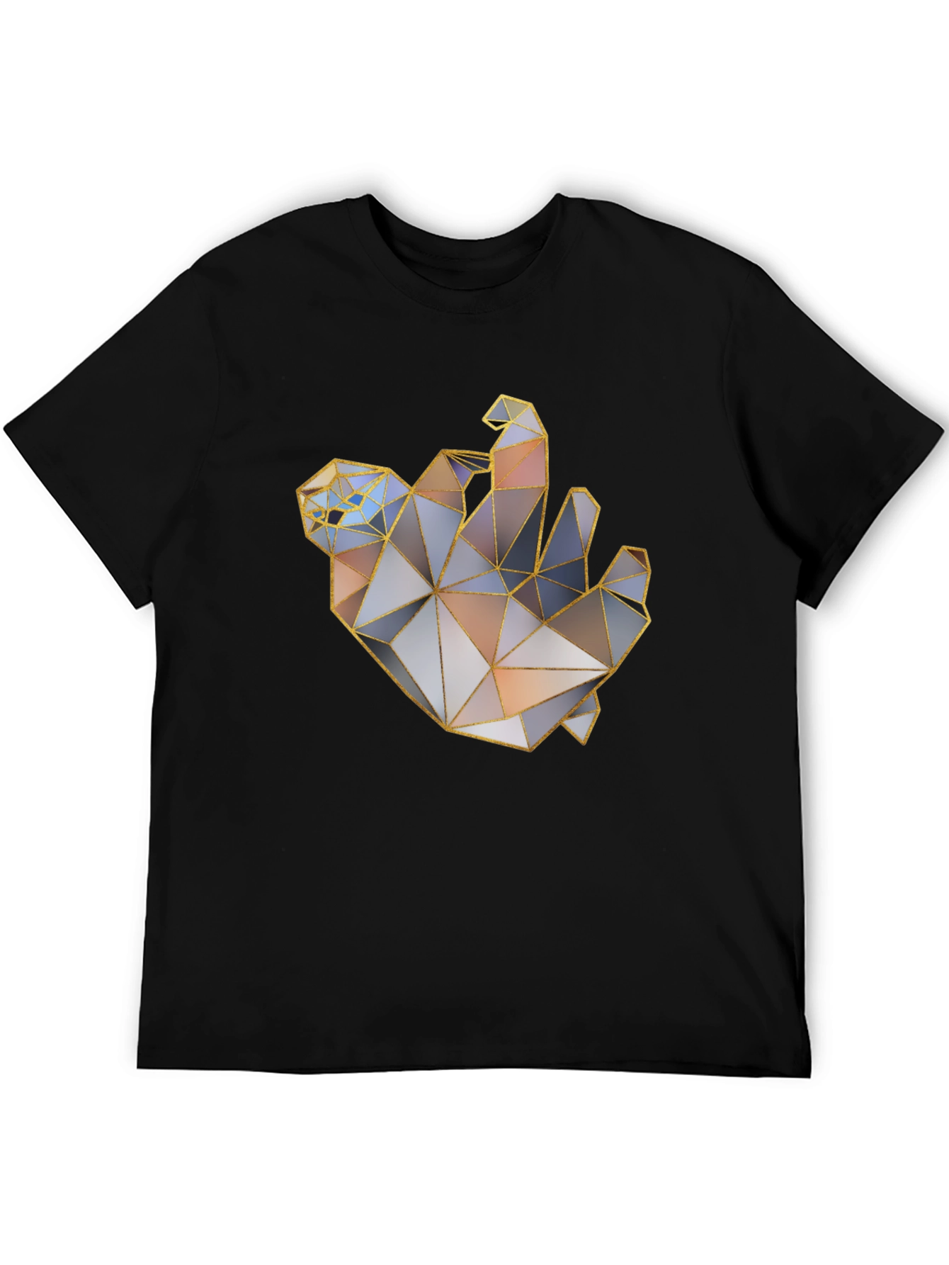 Geometric Hand Graphic Tee - Modern Art Shirt