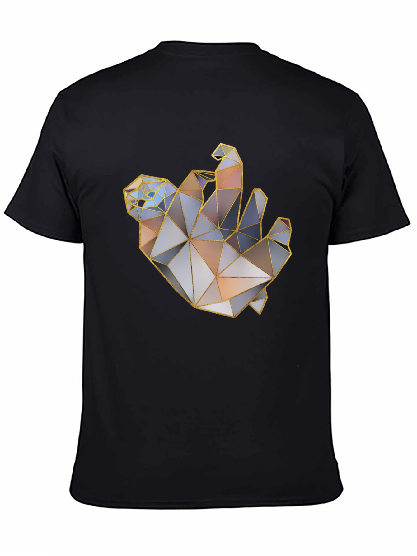 Geometric Hand Graphic Tee - Modern Art Shirt