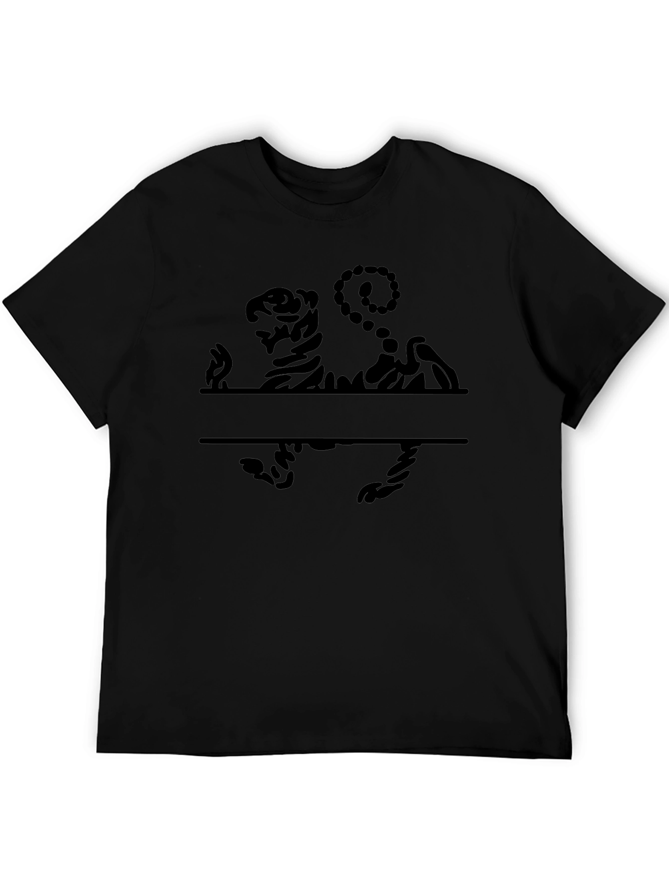 Black Tiger Graphic Tee - Mens Casual Shirt