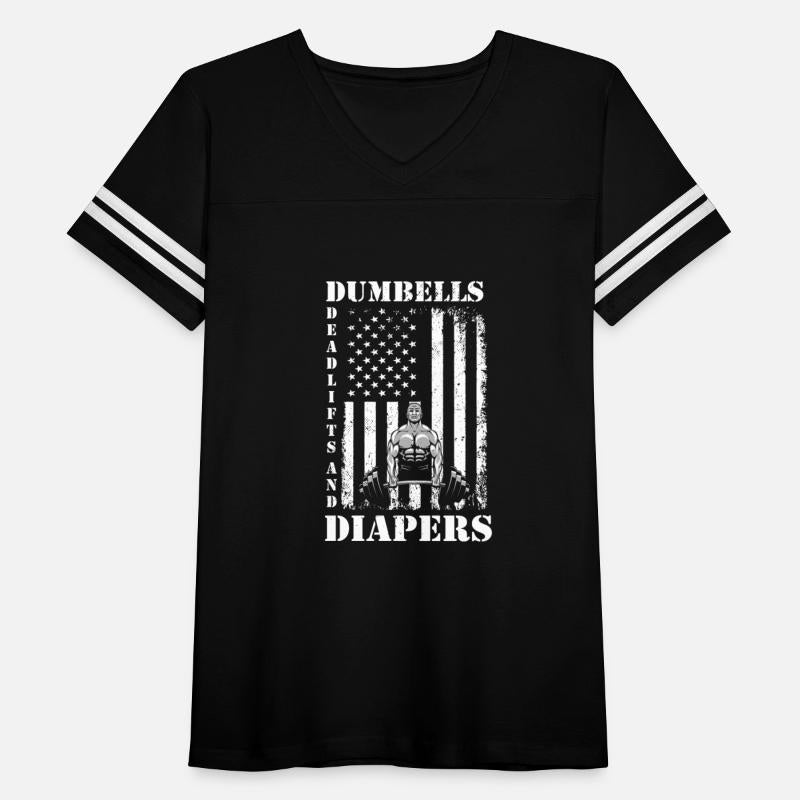Dumbbells Deadlifts And Diapers American Flag