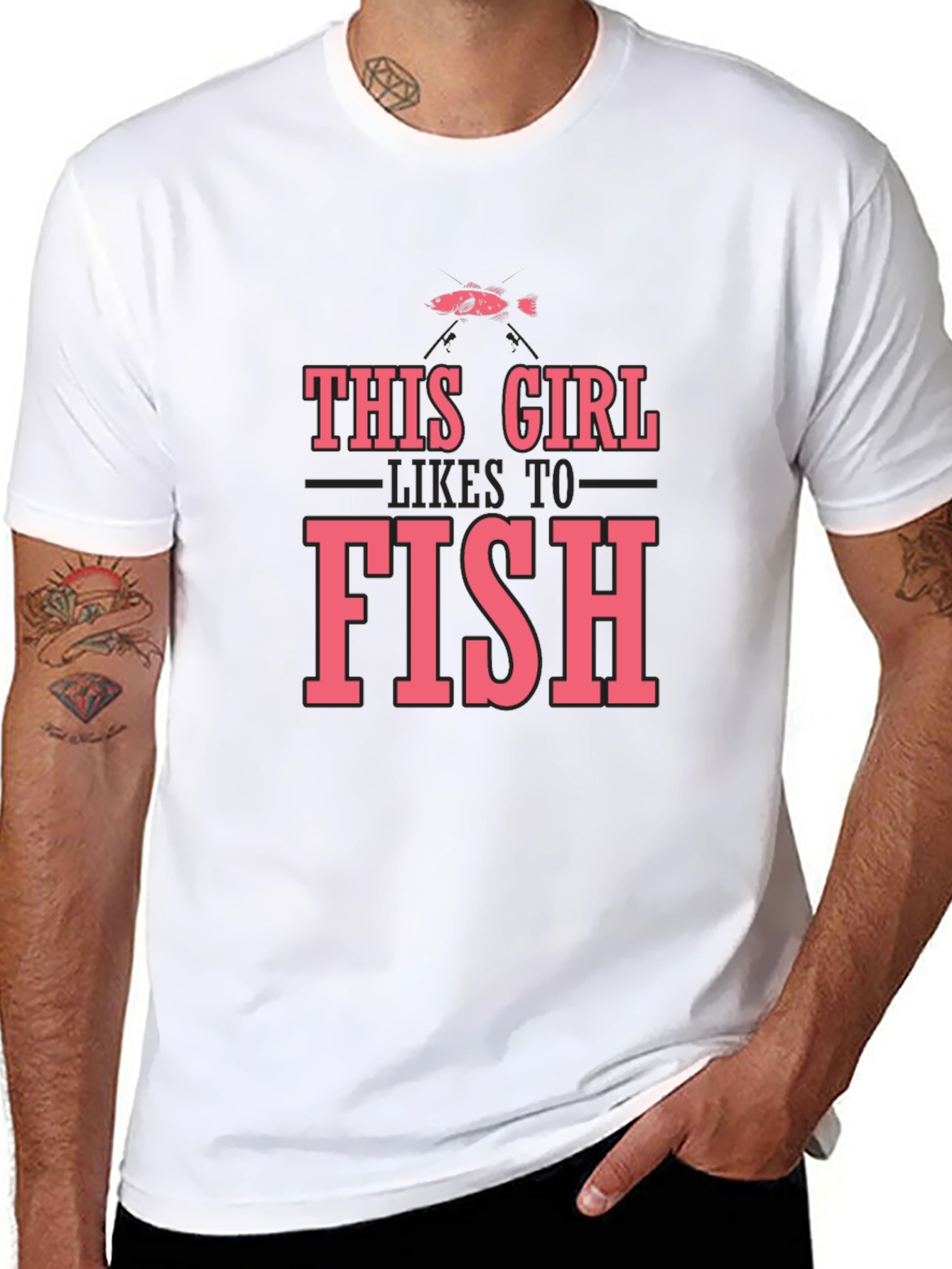 This Girl Likes To Fish T-Shirt - Fishing Apparel