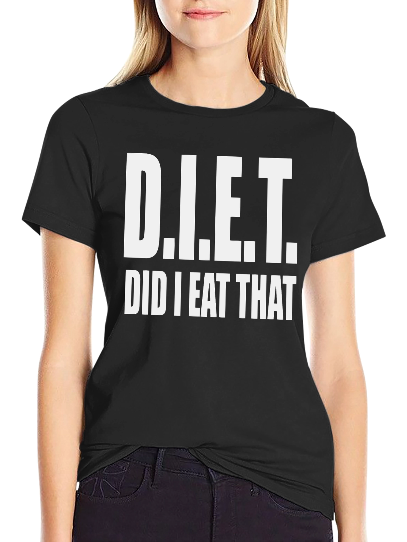 D.I.E.T. Did I Eat That? Black T-Shirt