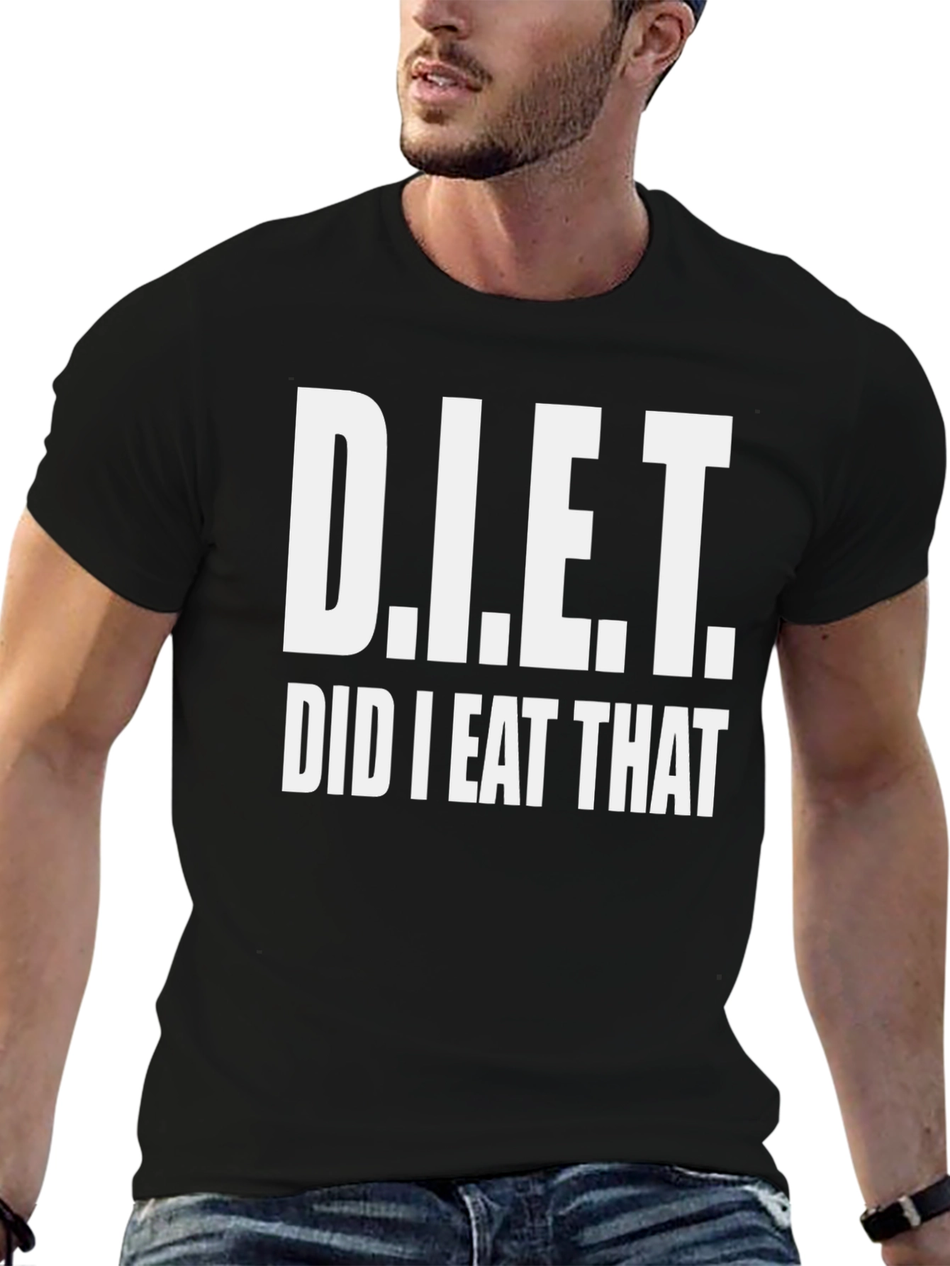 D.I.E.T. Did I Eat That? Black T-Shirt