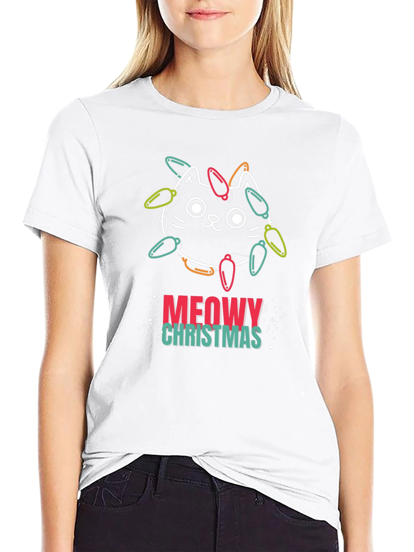 Meowy Christmas Cat T-Shirt