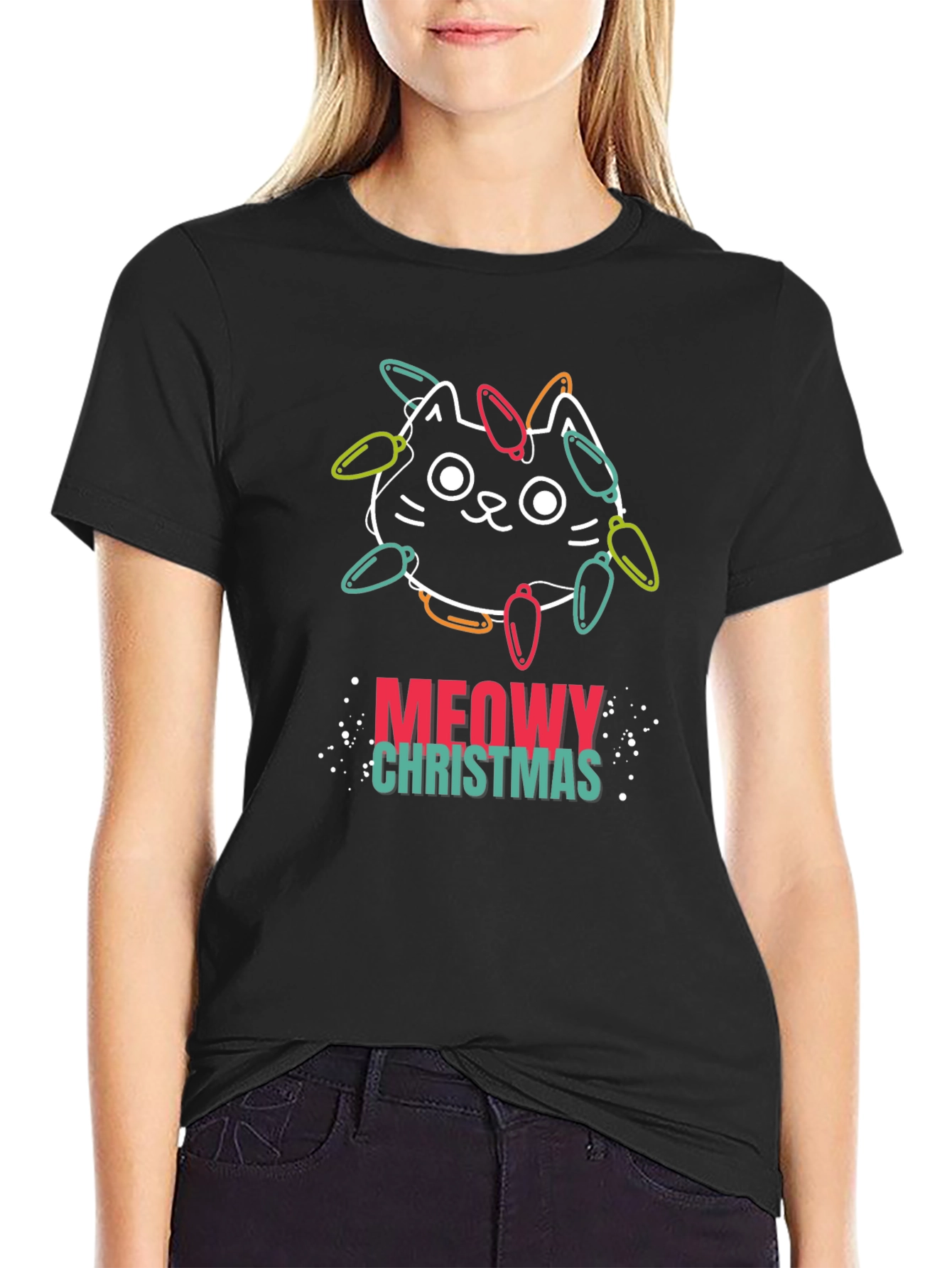 Meowy Christmas Cat T-Shirt