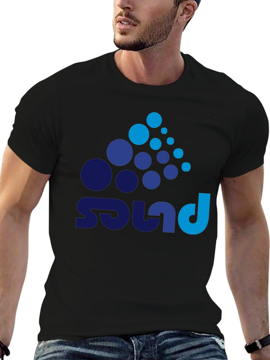 Sound Graphic Print Mens Black T-Shirt