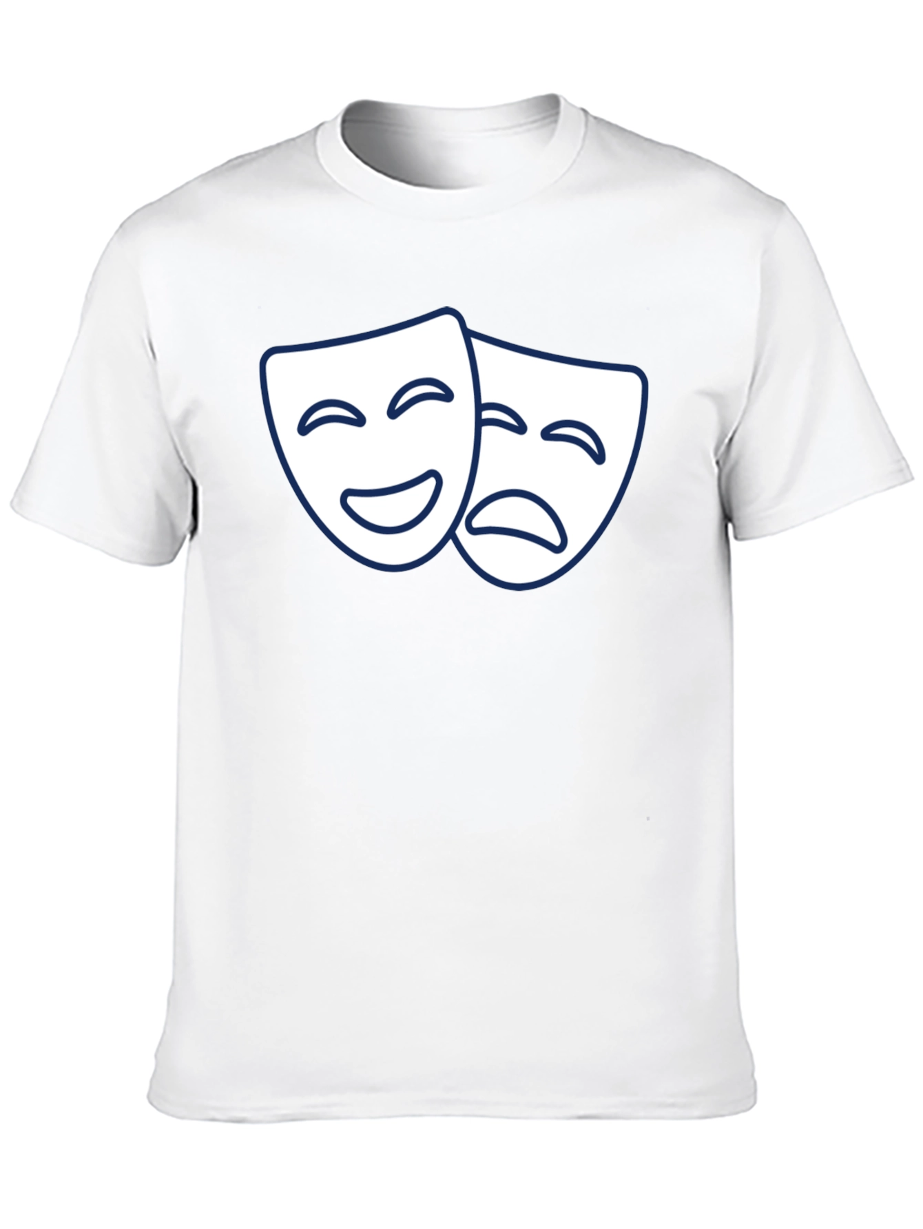 Comedy Tragedy Masks Graphic T-Shirt - Black