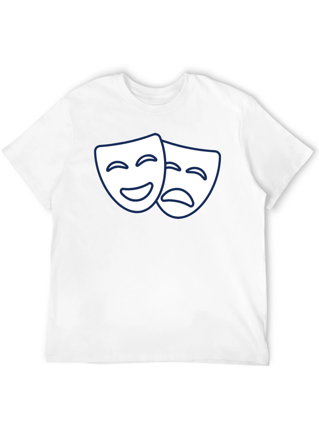 Comedy Tragedy Masks Graphic T-Shirt - Black