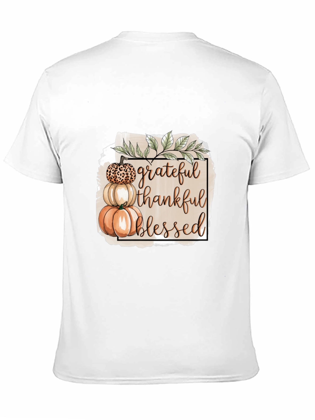 Grateful Thankful Blessed Pumpkin Stack T-Shirt